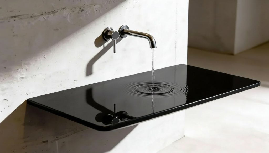 купить тонкую раковину плоску раковину slim sink invisible sink